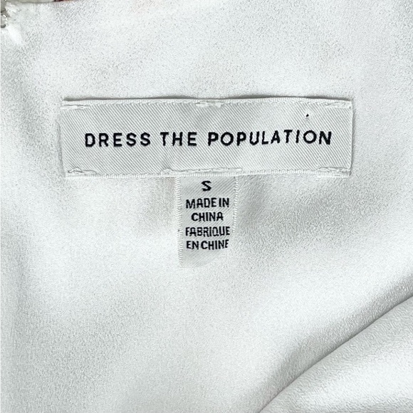 DRESS THE POPULATION Briella Zebra Print Mini Dress Cocktail Party Jungle Safari - Picture 13 of 15